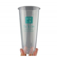 700ml/24oz disposable Clear or Frosted plastic milk tea cup/ Beverage Packaging plastic Cup